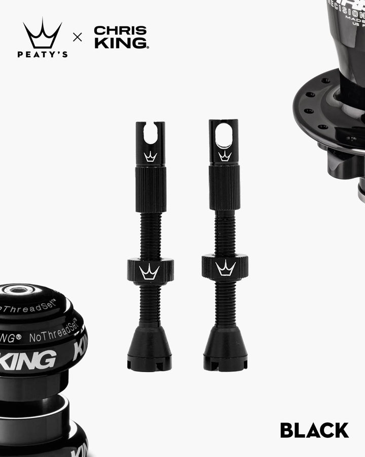 Peaty's x Chris King (MK2) Válvulas Tubeless - 60mm / Black