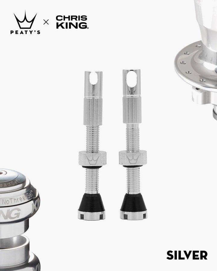 Peaty's x Chris King (MK2) Válvulas Tubeless - 42mm / Silver