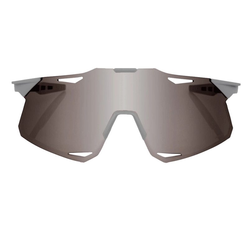 100% HYPERCRAFT® - Matte Stone Grey - HiPER Silver Mirror + Clear Lens